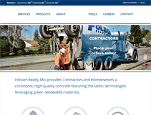 Tablet Screenshot of folsomreadymix.com